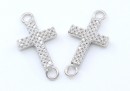 Link cruce, argint 925 placat cu rodiu, 21mm - x1