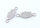 Link Mana lui Fatima, argint 925 placat cu rodiu, 19mm - x1