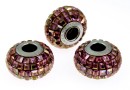 Swarovski, becharmed pave lilac shadow, 15mm - x1