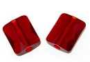 Swarovski, margele Mini rectangle, siam, 8x6mm - x2