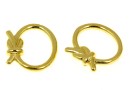Link oval, argint 925 placat aur, 12mm - x1