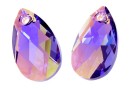 Swarovski, pandantiv picatura, tanzanite aurore boreale, 16mm - x1