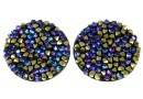 Swarovski, cabochon f. rocks, black heliotrope, 19.5mm - x1