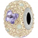 Swarovski, becharmed pave provence lavander butterfly, 14.5mm - x1