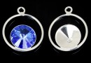 Baza pandantiv argint 925 pt rivoli Swarovski 10mm, jos- x1