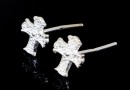 Tortite cercei cruce, argint 925, 8mm - x1per