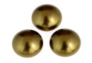 Swarovski, cabochon perla cristal, antique brass, 6mm - x2