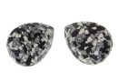 Swarovski, fancy picatura, marbled black, 14x10mm - x1