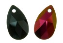 Swarovski, drop pendant, jet astral pink, 16mm - x1