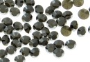 Swarovski, chaton pp14, jet metallic silver, 2mm - x20