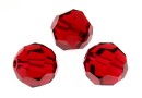 Swarovski, rotund fatetat, scarlet, 6mm - x6