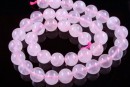 Margele cuart roz, rotund, 6.5mm