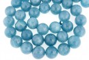 Margele cuart angelit, round, albastru, 8.5mm