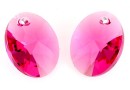 Swarovski, pandantiv oval, rose, 8mm - x2