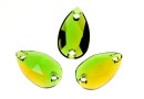 Swarovski, link picatura, fern green -topaz, 12x7mm - x1