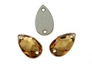 Swarovski, link picatura, light colorado topaz, 12x7mm - x1