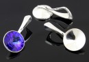 Baza pandantiv argint 925 cu bordura, rivoli Swarovski 6mm - x1