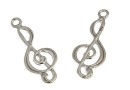 Link cheia sol, argint 925 placat cu rodiu, 24x9.5mm - x1