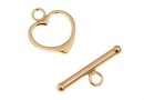 Incuietoare toggle, argint 925 placat cu aur roz, 15x18mm - x1