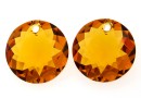 Swarovski, pandantiv chaton, topaz, 8mm - x2