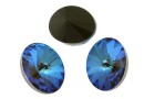 Swarovski, fancy oval, army green DeLite, 14x10.5mm - x2