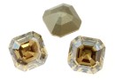 Swarovski, chaton imperial square, golden shadow, 10mm - x1