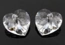 Swarovski, pandantiv inima, crystal, 18mm - x1