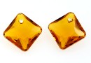 Swarovski, pandantiv Princess cut, topaz, 11.5mm - x1