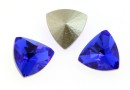 Swarovski, fancy rivoli kaleidoscope triangle, majestic blue, 6mm - x2