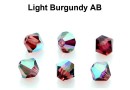 Preciosa, margele bicone, light burgundy AB, 4mm - x40