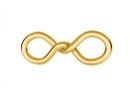 Link infinit, argint 925 placat cu aur, 11.5mm - x2