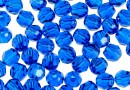 Preciosa, margele, rotund fatetat, capri blue, 6mm - x6