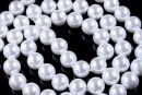 Perle tip Mallorca, rotund, alb,  3.3mm