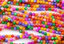 Margele sidef multicolor, rotund, 4mm