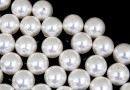 Perle Ideal cu un orificiu, white, 10mm - x2