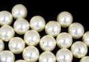 Perle Ideal cu un orificiu, light cream, 10mm - x2