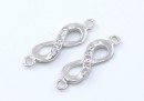 Link infinit, argint 925 placat cu rodiu, 16x4mm  - x1