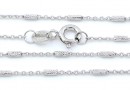Lant zale ovale, argint 925 placat cu rodiu, 45cm - x1