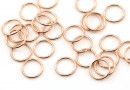 Zale sudate argint 925 placate cu aur roz, 5x0.5mm - x10