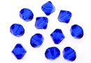 Swarovski, margele bicone, majestic blue, 6mm - x10