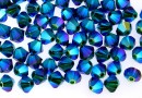 Swarovski, margele bicone, emerald AB2x, 6mm - x10