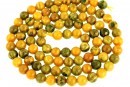 Margele coral fosil natural, rotund, 4mm