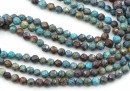 Calsilica beads, super, round faceted, 4mm