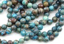 Calsilica beads, super, round faceted, 6mm