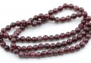 Garnet beads, round, 4.5mm