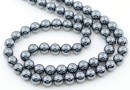 Natural Ilmenite beads, round, 6.5mm