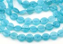 Angelite quartz beads, intense, disc, turquoise, 10.5mm