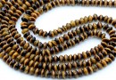 Brown tiger eye beads, rondelle, 6mm