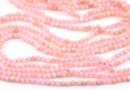 Rose Quartz beads, round faceted, 3mm