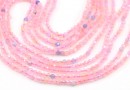 Pink Morganite beads, round faceted, 2.4mm